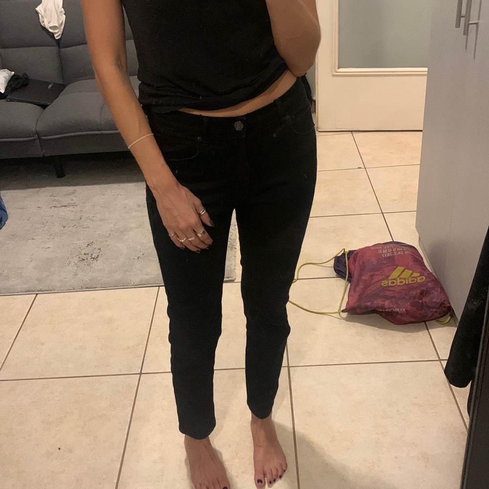 Pull & Bear black mid rise skinny jeans size 6